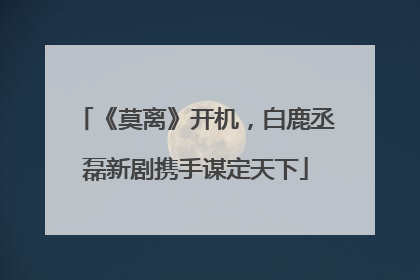 《莫离》开机，白鹿丞磊新剧携手谋定天下