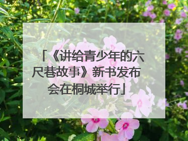 《讲给青少年的六尺巷故事》新书发布会在桐城举行