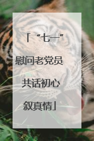 “七一”慰问老党员 共话初心叙真情