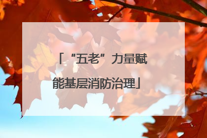 “五老”力量赋能基层消防治理