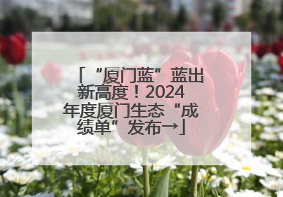 “厦门蓝”蓝出新高度！2024年度厦门生态“成绩单”发布→