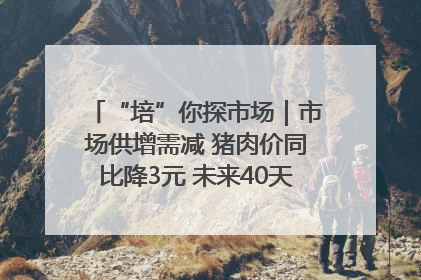 “培”你探市场｜市场供增需减 猪肉价同比降3元 未来40天便宜猪肉敞开吃