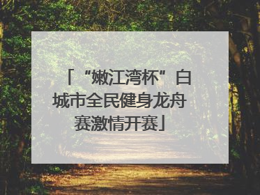 “嫩江湾杯”白城市全民健身龙舟赛激情开赛