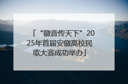 “徽音传天下”2025年首届安徽高校民歌大赛成功举办