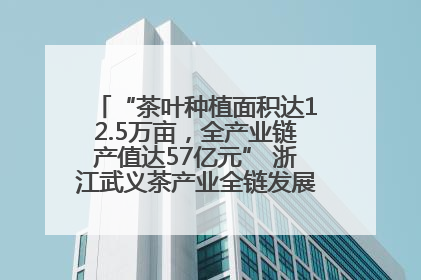 “茶叶种植面积达12.5万亩，全产业链产值达57亿元” 浙江武义茶产业全链发展“加速度”