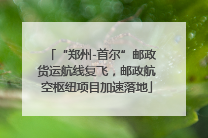 “郑州-首尔”邮政货运航线复飞，邮政航空枢纽项目加速落地