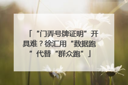 “门弄号牌证明”开具难？徐汇用“数据跑”代替“群众跑”