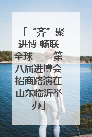 “齐”聚进博 畅联全球——第八届进博会招商路演在山东临沂举办
