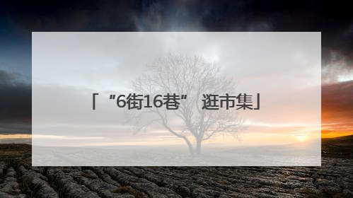“6街16巷” 逛市集
