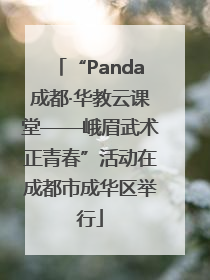 “Panda成都·华教云课堂——峨眉武术正青春”活动在成都市成华区举行