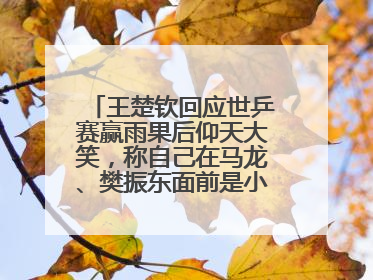 王楚钦回应世乒赛赢雨果后仰天大笑，称自己在马龙、樊振东面前是小孩，巴黎奥运被孙颖莎带着打