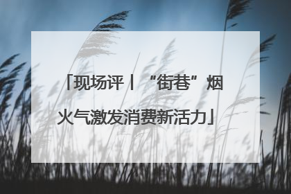 现场评丨“街巷”烟火气激发消费新活力