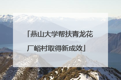 燕山大学帮扶青龙花厂峪村取得新成效