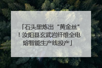 石头里炼出“黄金丝”！汝阳县玄武岩纤维全电熔智能生产线投产