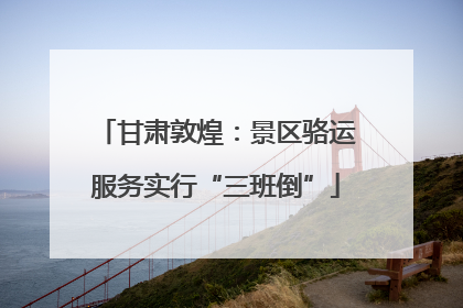 甘肃敦煌：景区骆运服务实行“三班倒”