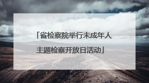 省检察院举行未成年人主题检察开放日活动