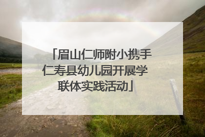 眉山仁师附小携手仁寿县幼儿园开展学联体实践活动