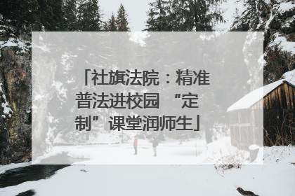 社旗法院：精准普法进校园 “定制”课堂润师生