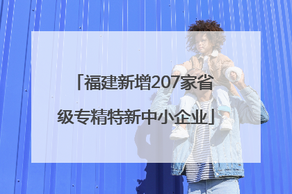 福建新增207家省级专精特新中小企业