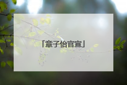 章子怡官宣