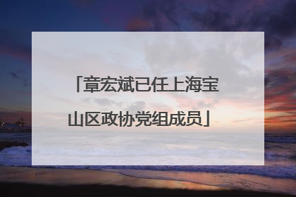 章宏斌已任上海宝山区政协党组成员