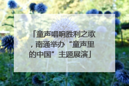 童声唱响胜利之歌，南通举办“童声里的中国”主题展演