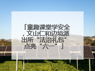 童趣课堂学安全，文山仁和边境派出所“法治礼包”点亮“六一”
