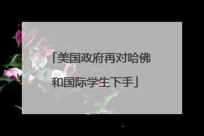美国政府再对哈佛和国际学生下手