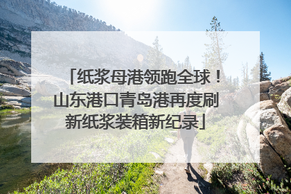 纸浆母港领跑全球！山东港口青岛港再度刷新纸浆装箱新纪录