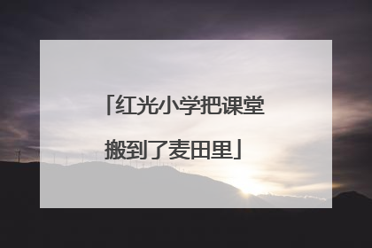 红光小学把课堂搬到了麦田里