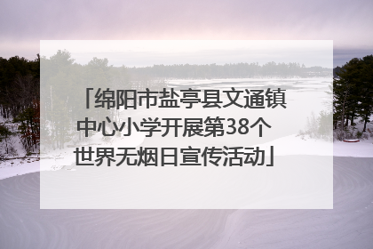 绵阳市盐亭县文通镇中心小学开展第38个世界无烟日宣传活动