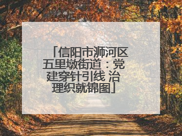 信阳市浉河区五里墩街道：党建穿针引线 治理织就锦图