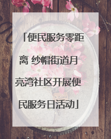 便民服务零距离 纱帽街道月亮湾社区开展便民服务日活动