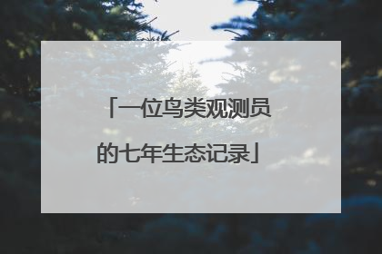 一位鸟类观测员的七年生态记录