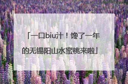 一口biu汁！馋了一年的无锡阳山水蜜桃来啦