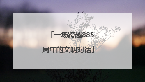 一场跨越885周年的文明对话