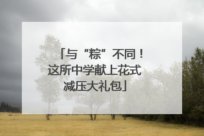 与“粽”不同!这所中学献上花式减压大礼包