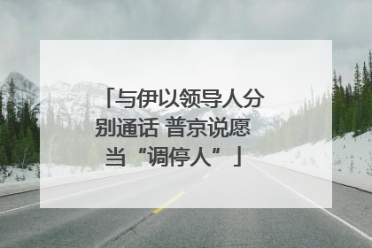 与伊以领导人分别通话 普京说愿当“调停人”