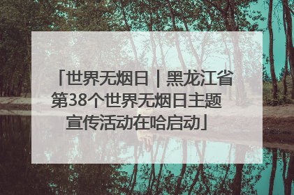 世界无烟日｜黑龙江省第38个世界无烟日主题宣传活动在哈启动