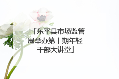 东平县市场监管局举办第十期年轻干部大讲堂