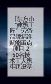 东方市“建筑工匠”劳务品牌精准赋能重点项目 250名技术工人筑牢建设基石