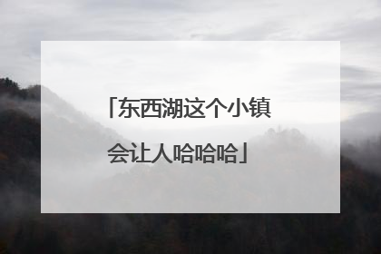东西湖这个小镇会让人哈哈哈
