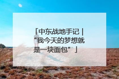 中东战地手记｜“我今天的梦想就是一块面包”
