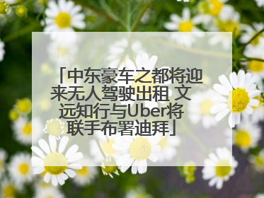 中东豪车之都将迎来无人驾驶出租 文远知行与Uber将联手布署迪拜