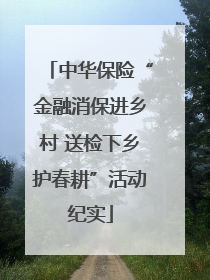 中华保险“金融消保进乡村 送检下乡护春耕”活动纪实