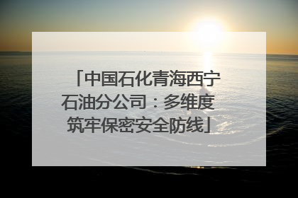 中国石化青海西宁石油分公司：多维度筑牢保密安全防线