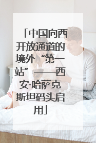 中国向西开放通道的境外“第一站”——西安·哈萨克斯坦码头启用