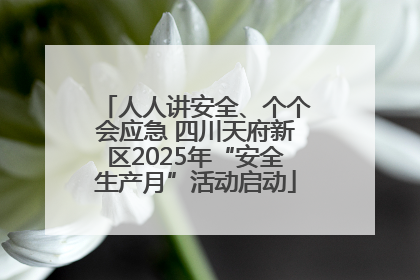 人人讲安全、个个会应急 四川天府新区2025年“安全生产月”活动启动