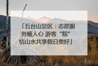 五台山景区：志愿服务暖人心 游客“粽”情山水共享假日美好