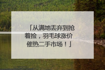 从满地丢弃到抢着捡，羽毛球涨价催热二手市场！